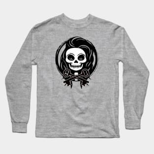 Locksmith Skull and Keys Black Logo Long Sleeve T-Shirt